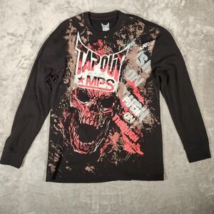 Tapout MPS Thermal Shirt Mens XXL Black Excellent Long Sleeve Skull MMA 90738